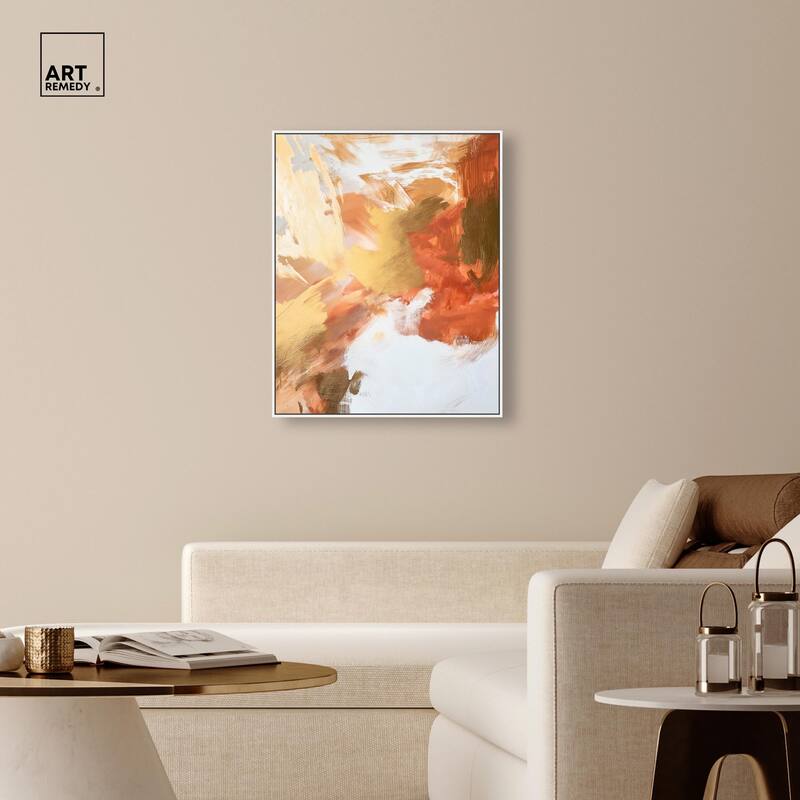 Golden Yellow Citrus Burst I Canvas by Art Remedy