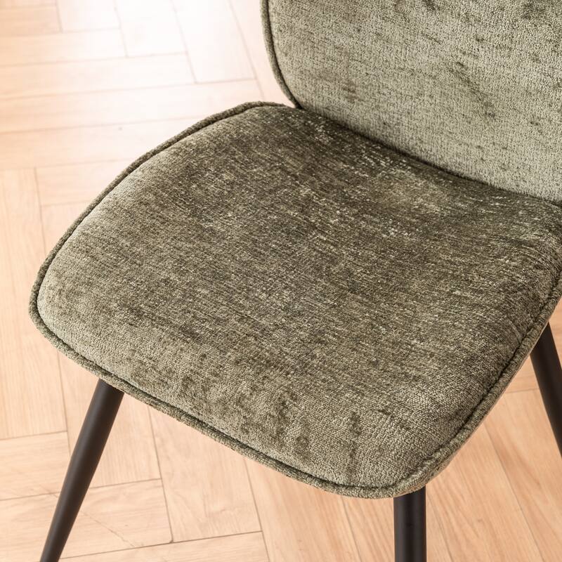 Dining Chairs Set of 2, Armless Kitchen Chairs, Soft Cushion
