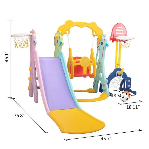 5 in 1 Slide and Swing Playing Set - N/A