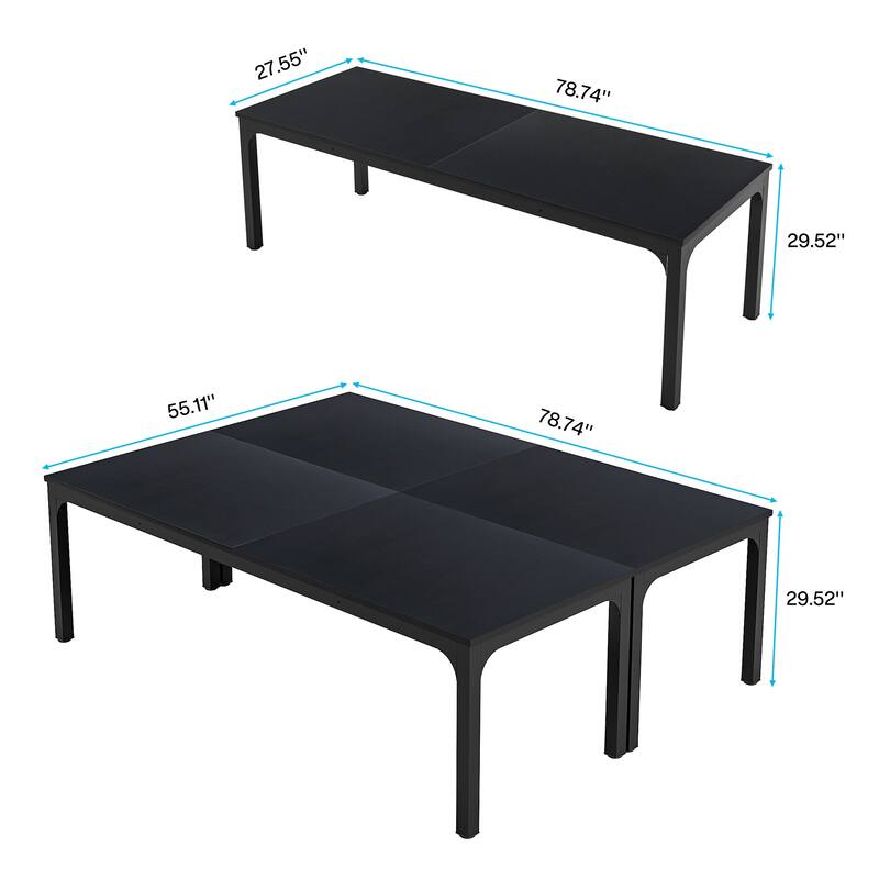 6.5FT Conference Meeting Seminar Business Table Set for 8-12 Person (Set of 2)