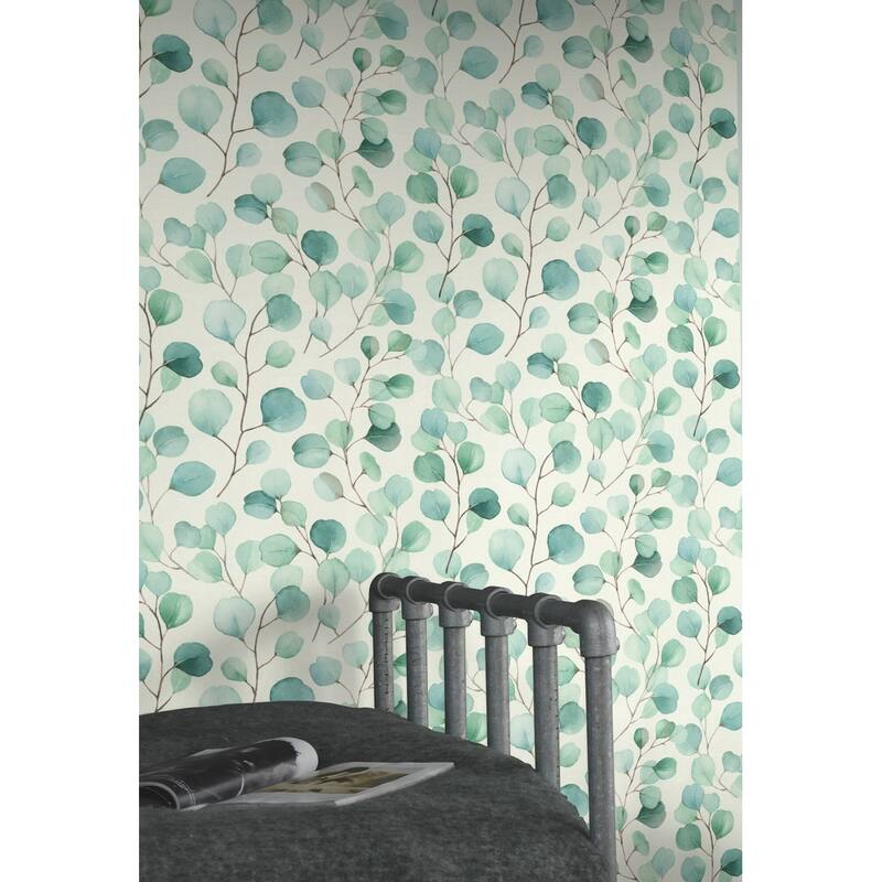 Rasch Elaina Aqua Watercolor Boughs Wallpaper