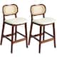 Option White Faux Leather/ Brown Frame