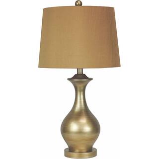 26.5" Brushed Gold Vase Table Lamp