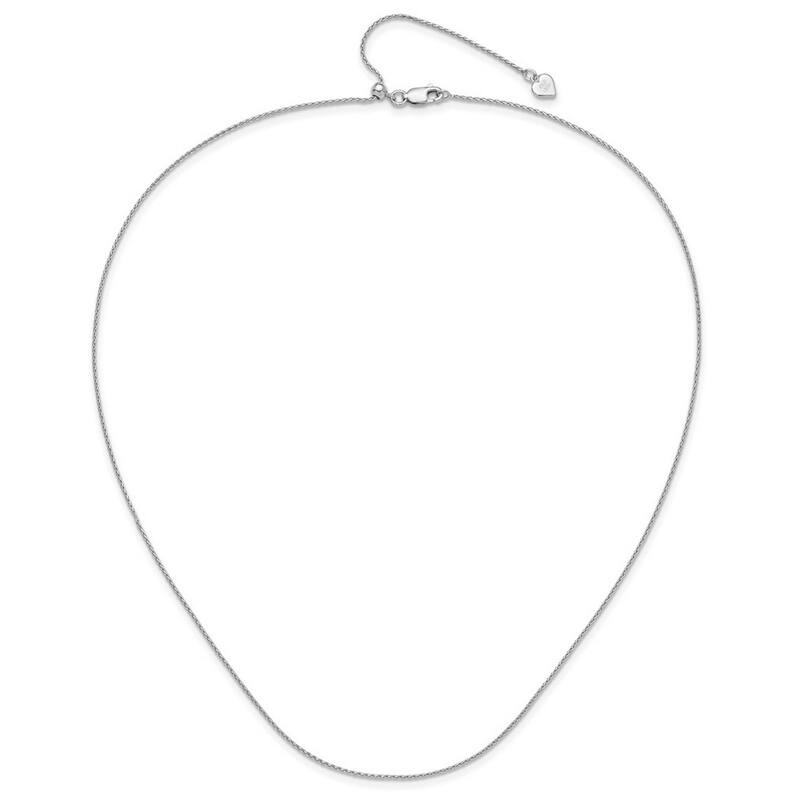 Curata 925 Sterling Silver 22" Adjustable .95mm Diamond Cut Spiga Chain Necklace