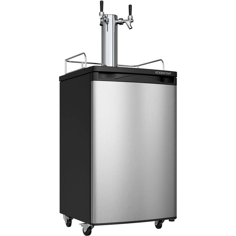 EdgeStar 20 Inch Wide Dual Tap Kegerator for Full Size Kegs with Ultra - Stainless Steel