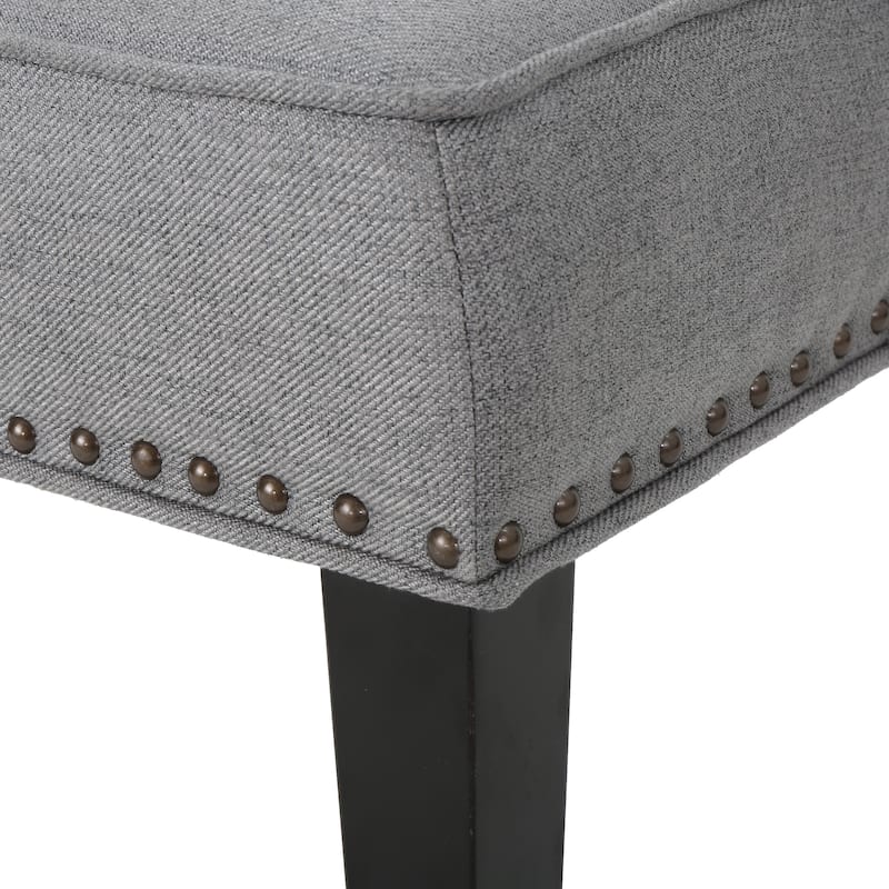 Modern 28" Accent Chair with Button Tufted Waffle Stitching and Nailheads