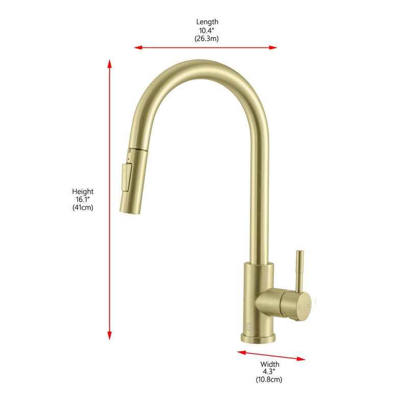 Indigo Home Single Handle Pull Down Sprayer Kitchen Faucet
