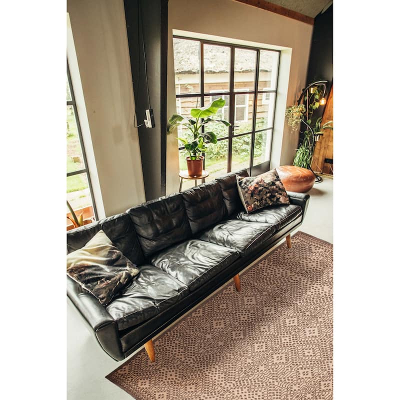 ECARPETGALLERY Hand-knotted Tangier Taupe Wool Rug - 9'10 x 13'4