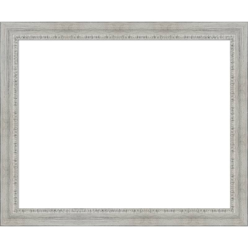 Amanti Art Rustic White Wash Framed Dry Erase Magnetic Board