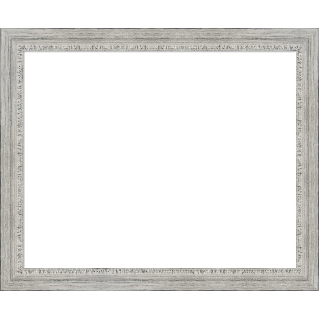 Amanti Art Rustic White Wash Framed Dry Erase Magnetic Board