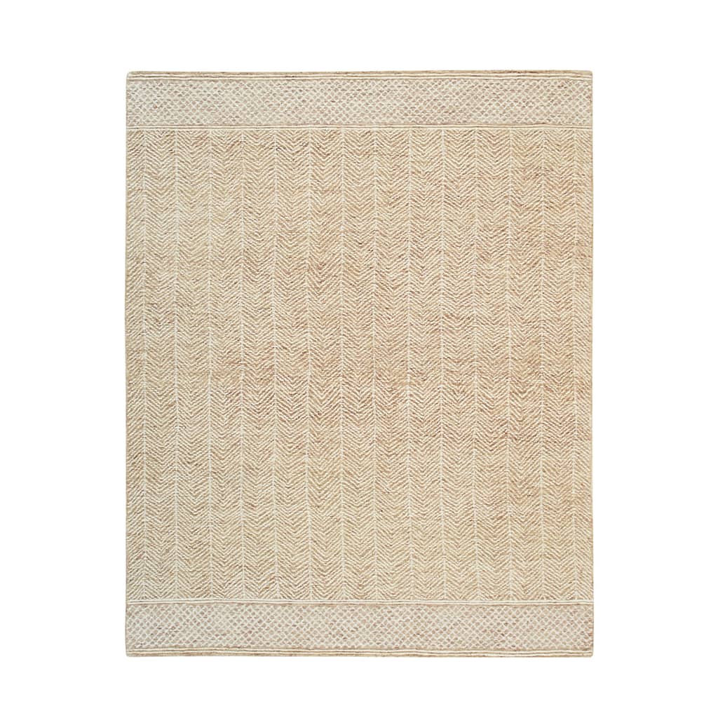 Rust/Ivory Hand-Tufted Wool Modern Modern Rug, 7'9 x 10', plush elegant accent - L