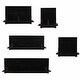 preview thumbnail 3 of 8, Set of 5 Wood, metal Wall Shelves 13"H - 24.75" x 7.75" x 13.0"