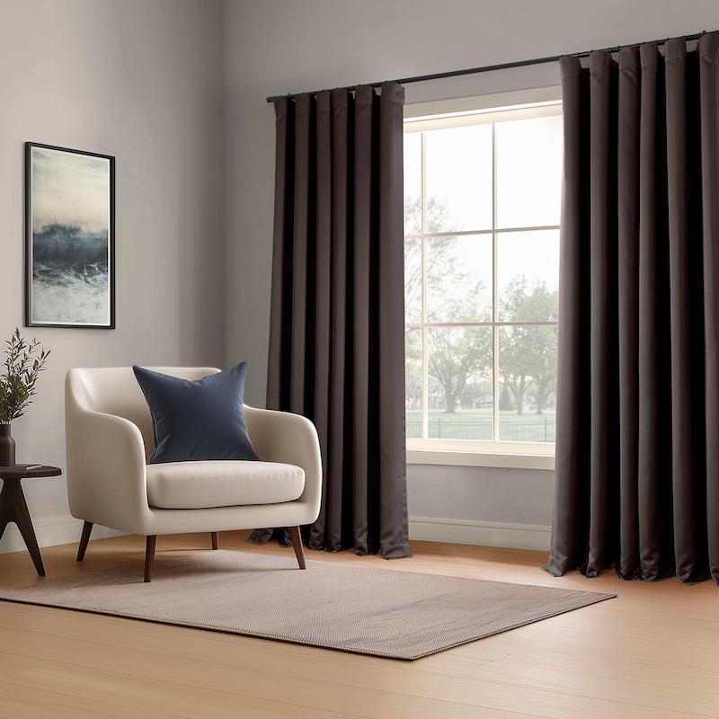 Exclusive Fabrics Room Darkening Curtains for Bedroom & Living Room Curtains - Window Drapes (2 Panels).