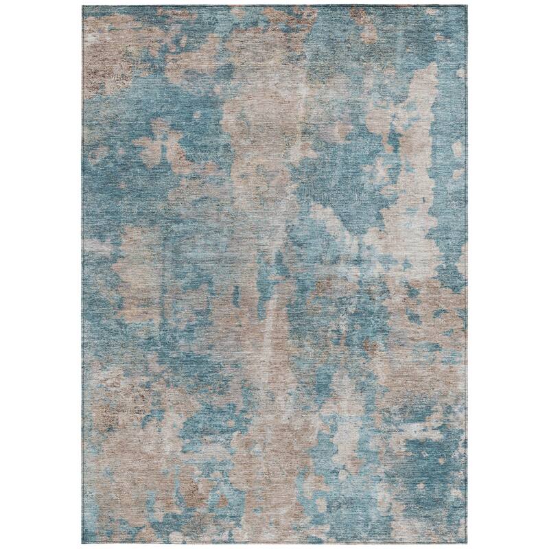 Alfina Unique Abstract Weather Resistant Classic Meets Modern Outdoor Rug