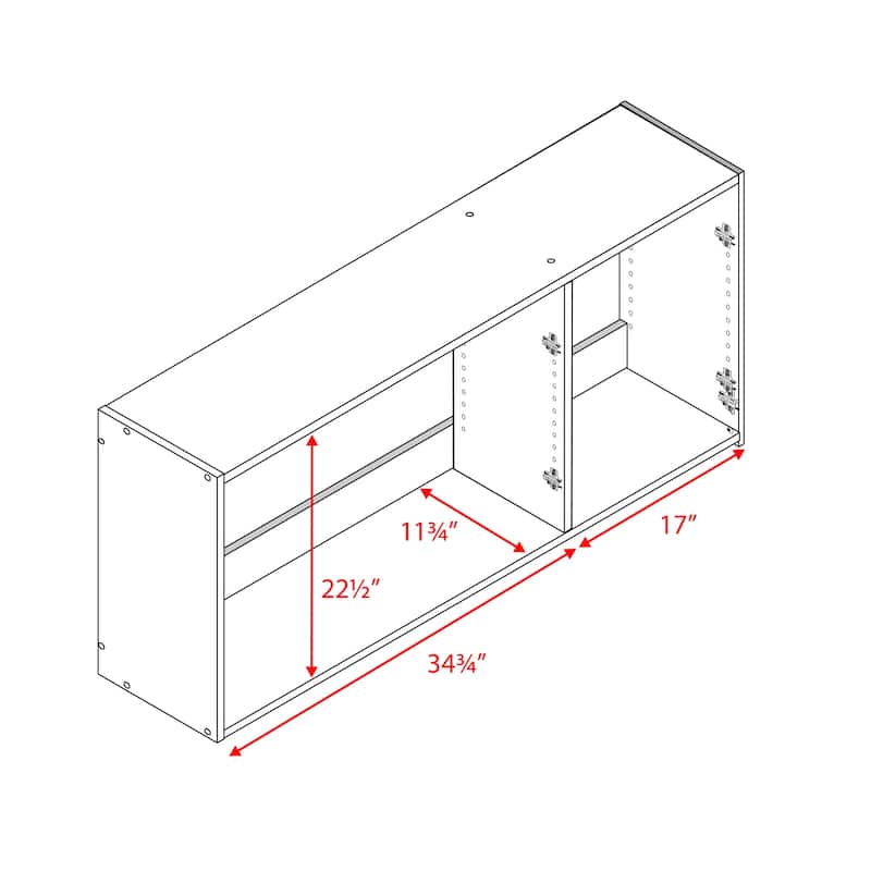 Prepac Elite 54 inch Wall Cabinet - 54 Inch
