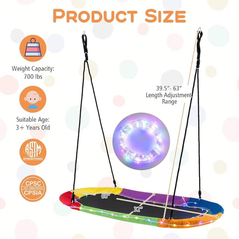 Swing Flying Surfing Tree Hanging Ropes Waterproof Backyard Swing