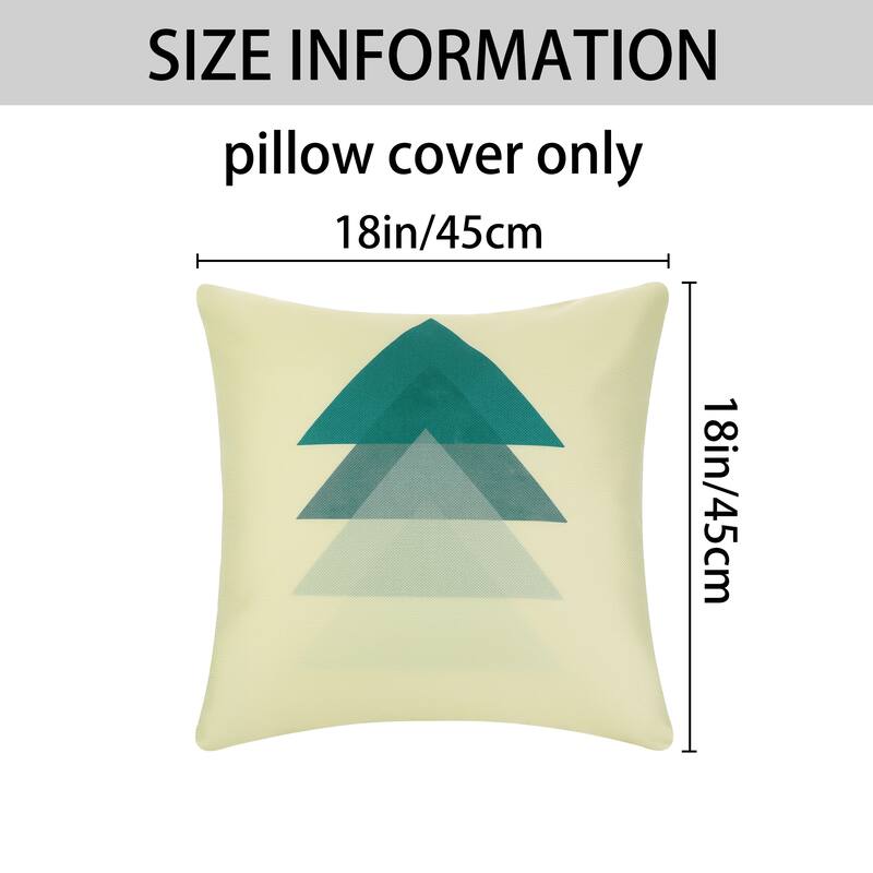 2 Packs of Geometric Triangle Printed Pillow Covers for Home Office