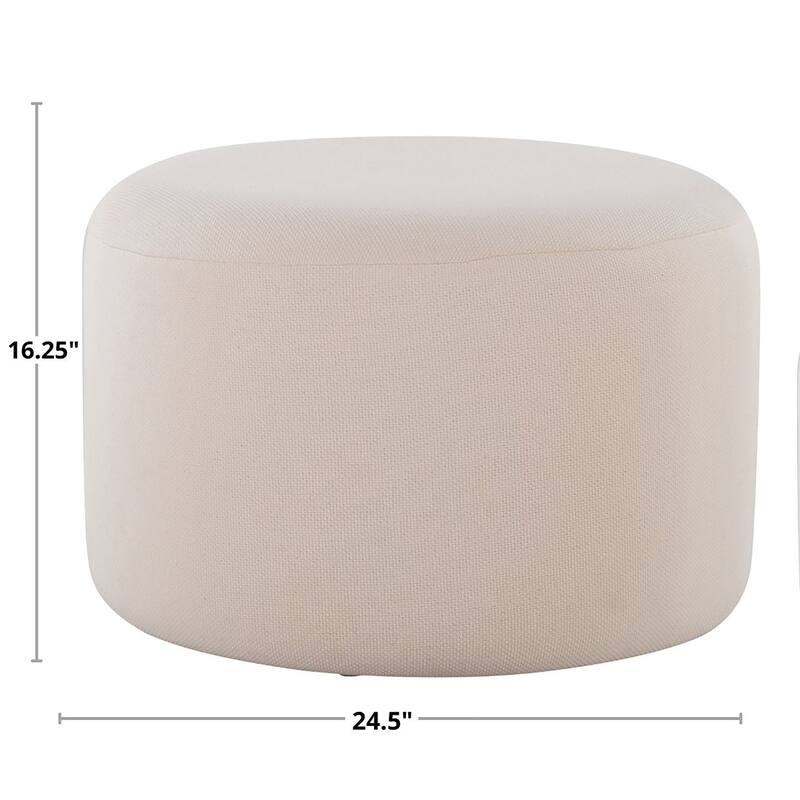 Large Round Pouf in Knitted Fabric by LumiSource