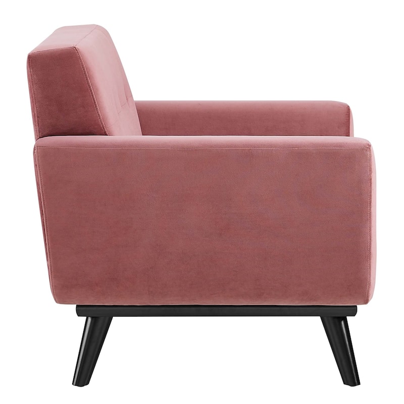 Engage Performance Velvet Armchair - Dusty Rose