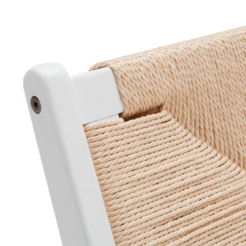 Modern Accent Chairs for Living Room,Accent Chair,Side Chair Natural Wood Woven Weave Paper Rope Seat