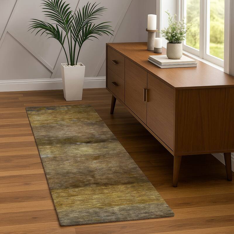 Machine Washable Indoor/ Outdoor Contemporary Ombre Chantille Rug