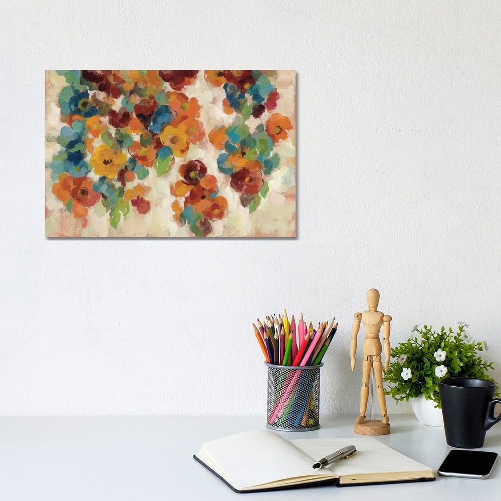 iCanvas "Spice And Turquoise Florals" by Silvia Vassileva Canvas Print