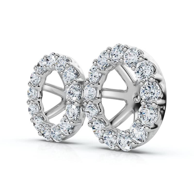 Bliss Diamond 7/8Ct Diamond Earring Jacket Gold Fits 6-6.5mm round stone Lab Grown