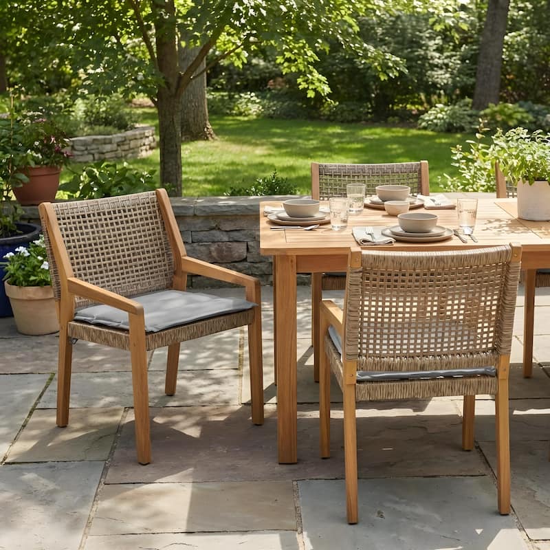 Christopher Knight Home- Elowen Acacia Wood Outdoor Dining Chair