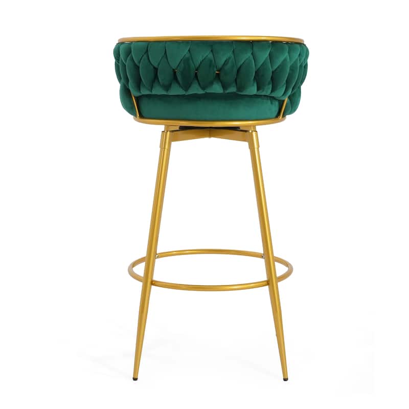Christopher Knight Home - Lila Modern Gold Finish Swivel Counter Height Bar Stools (Set of 2 )