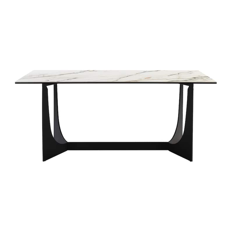 Esme Shilo Dining Set Taupe with Gray Faux Leather Chairs