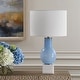 preview thumbnail 3 of 5, Uttermost Clear Sky Blue Glass Table Lamp - 28'' H X 16'' W X 16'' D