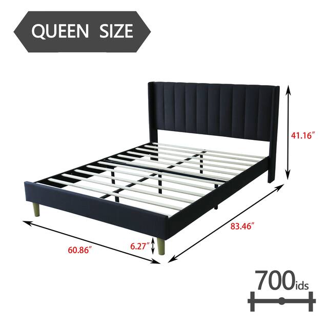 Alazyhome Upholstered Platform Bed Frame
