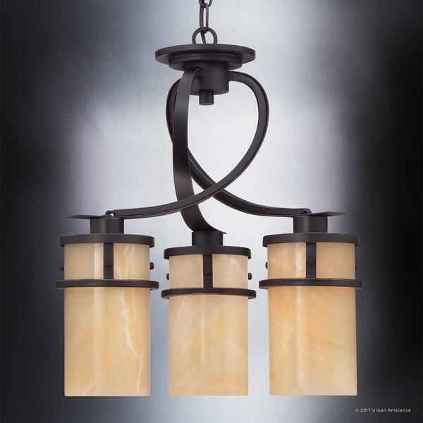 Shop Luxury Rustic Chandelier 19 5 H X 17 W With Craftsman Style