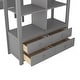 preview thumbnail 10 of 10, Gray Twin Size Pine Loft Bed with Built-in Desk & Drawers