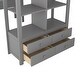 preview thumbnail 10 of 22, Twin Size Wood Loft Bed with Built-in Desk,Storage Shelves and Drawers,Concise Design