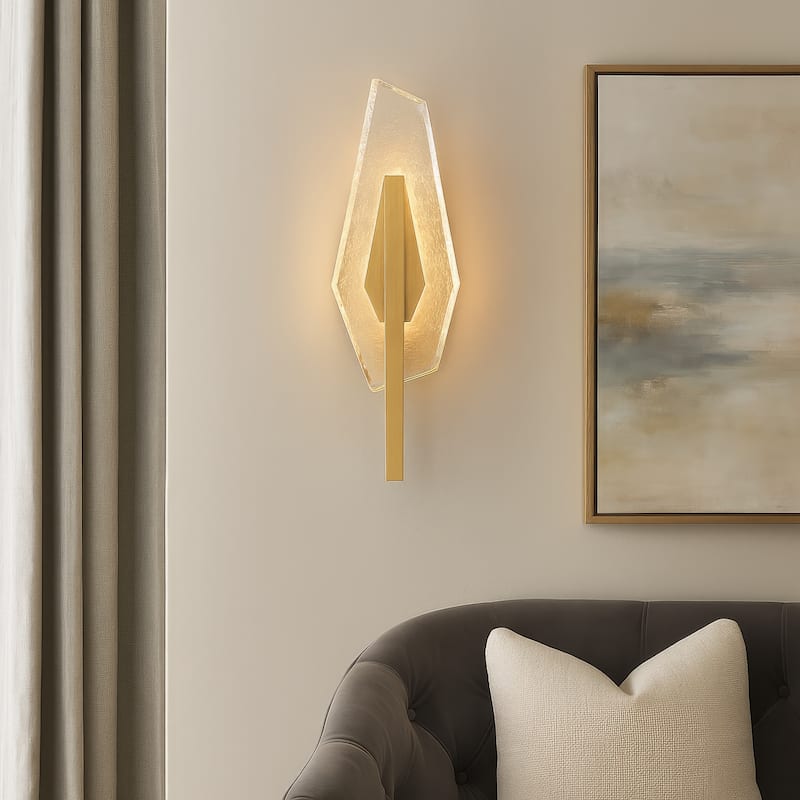 Varaluz Down the Wrong Path 1-Light Wall Sconce - Brass Kisser