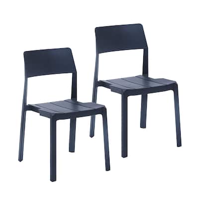 Porthos Home Brock Stackable Dining Chairs Set of 2, Overall Plastic