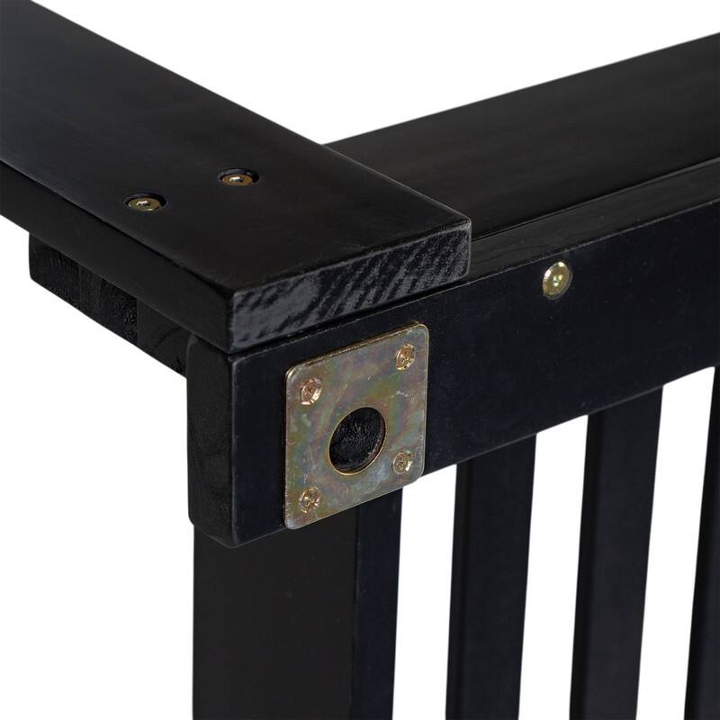 Farmhouse Style Twin Size Porch Swing Frame with Backrest, Outdoor Patio Swing Bench Chair with Hanging Ropes