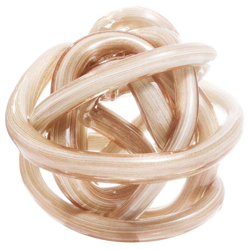 Luxury Lane Hand Blown Infinity Knot Sommerso Art Orbit Glass Ball