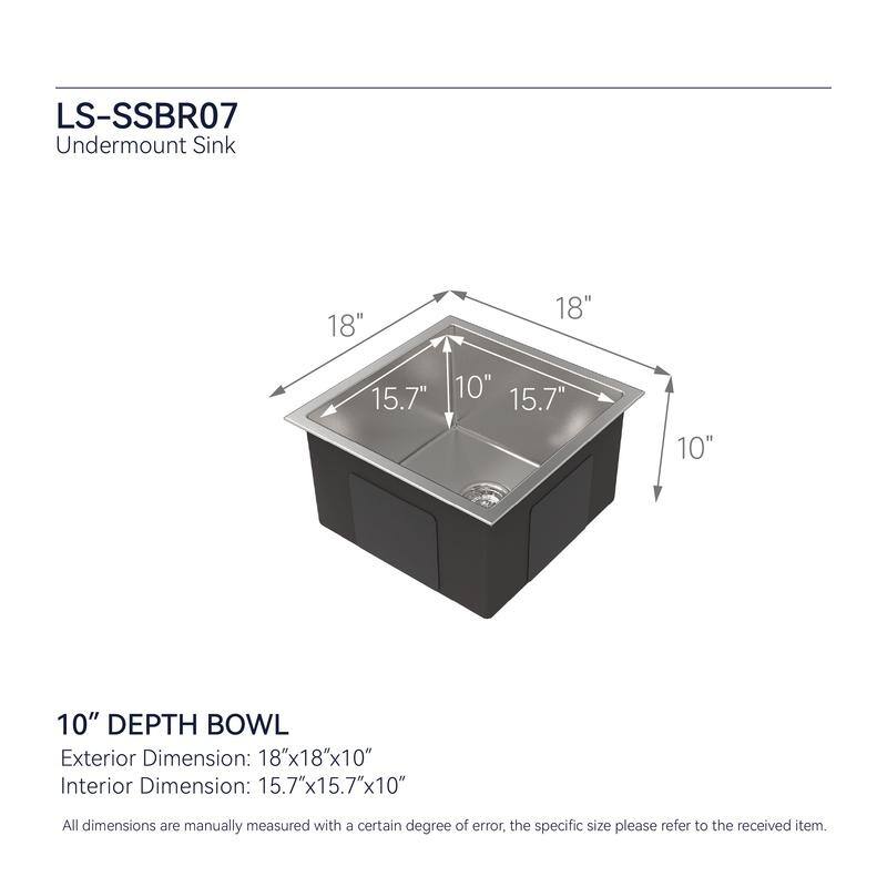 MEDUNJESS Stainless Steel drop in single bowl kitchen sink