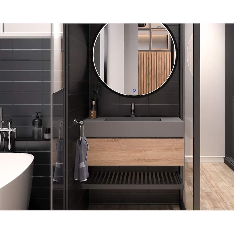 Audrey 36" - 72" Solid Surface Bathroom Vanity Top