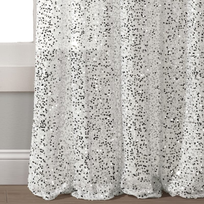 Lush Decor Ballgown Glam Sparkle Sequins Window Curtain Panel