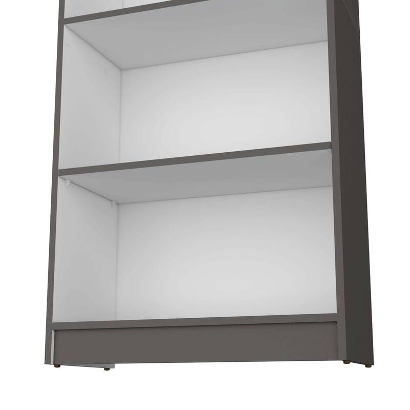 4-Shelf Tall Bookcase with Open Storage Space Below, Contemporary Shelves for Home and Office Use - 24.7