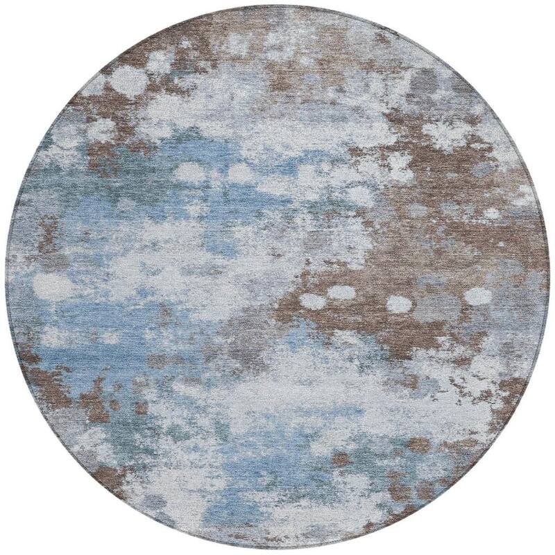 HomeRoots Abstract Transitional Rectangle Outdoor Rug