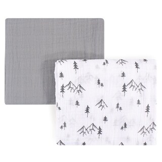 Yoga Sprout Baby Boy Cotton Muslin Swaddle Blankets, Mountain, One Size - Mountain - One Size