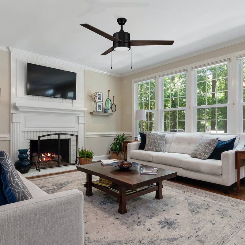 CARRO Abraxas 52" 3-Blade Indoor Ceiling Fan With LED Light -Pull Chain