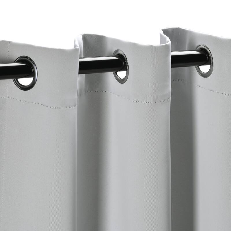 Modern Solid Room Darkening Blackout Curtains, Rod Pocket, Set of 2