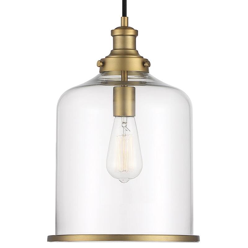 Meridian M70120 10" Wide Pendant - Natural Brass
