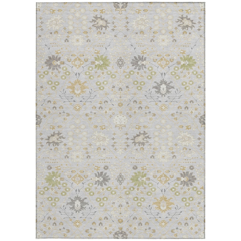 HomeRoots Oriental Traditional Rectangle Outdoor Rug
