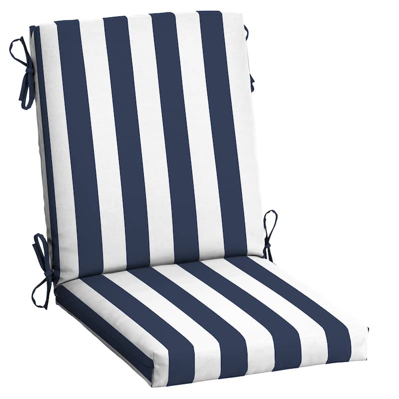ARDEN Outdoor Cabana Stripe 44 x 20 in. High Back Dining Chair Cushion